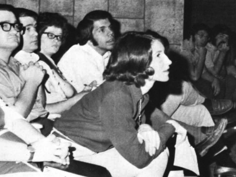 "We wanted to bless it in our own way," said Notre Dame Sr. Kathleen Deignan, who helped plan a liturgical service for Earth Day in 1970 at Sacred Heart University. (Sacred Heart University) "We wanted to bless it in our own way," said Notre Dame Sr. Kathleen Deignan, who helped plan a liturgical service for Earth Day in 1970 at Sacred Heart University. (Sacred Heart University)`