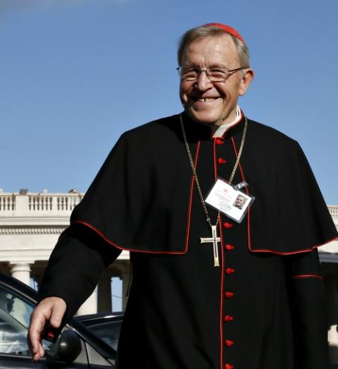 Cardinal Walter Kasper arrives for the concluding session of the extraordinary Synod of Bishops on the family at the Vatican Oct. 18, 2014. (CNS/Paul Haring) Cardinal Walter Kasper arrives for the concluding session of the extraordinary Synod of Bishops on the family at the Vatican Oct. 18, 2014. (CNS/Paul Haring)