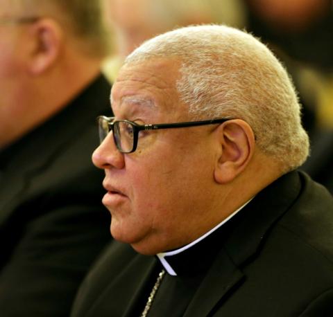 Bishop George Murry of Youngstown, Ohio, listens Nov. 13 during the fall general assembly of the U.S. Conference of Catholic Bishops in Baltimore. (CNS/Bob Roller) Bishop George Murry of Youngstown, Ohio, listens Nov. 13 during the fall general assembly of the U.S. Conference of Catholic Bishops in Baltimore. (CNS/Bob Roller)