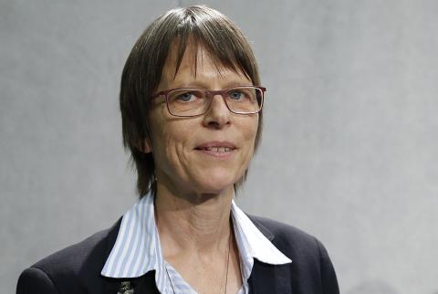 Medical Mission Sr. Birgit Weiler Medical Mission Sr. Birgit Weiler attends a news conference Oct. 11, 2019, after a session of the Synod of Bishops for the Amazon at the Vatican. (CNS/Paul Haring)