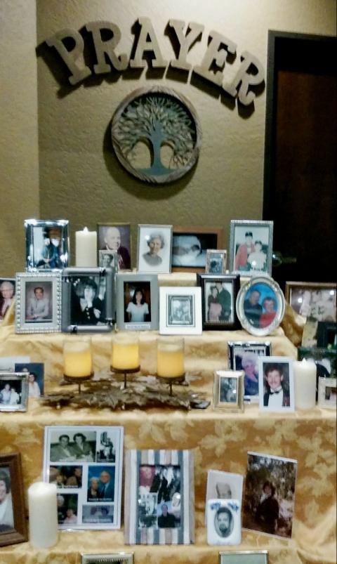 A shrine for departed family and friends at Holy Communion Church (NCR photo/Peter Feuerherd) A shrine for departed family and friends at Holy Communion Church (NCR photo/Peter Feuerherd)