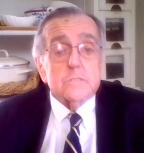 Mark Shields speaks during the panel on faith and the 2020 election. (Georgetown University screenshot) Mark Shields speaks during the panel on faith and the 2020 election. (Georgetown University screenshot)