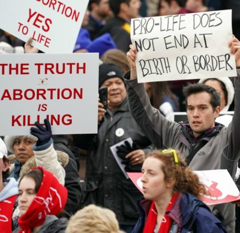Pro-life advocates walk up Constitution Avenue en route to the U.S. Supreme Court during the 47th annual March for Life in Washington Jan. 24. (CNS/Long Island Catholic/Gregory A. Shemitz) Pro-life advocates walk up Constitution Avenue en route to the U.S. Supreme Court during the 47th annual March for Life in Washington Jan. 24. (CNS/Long Island Catholic/Gregory A. Shemitz)