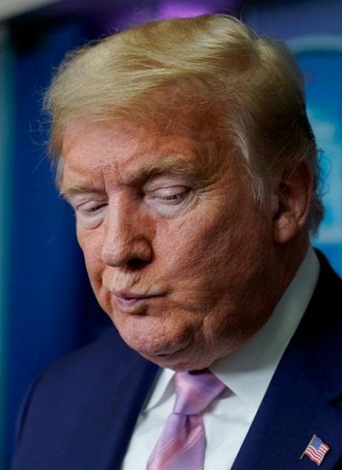 President Donald Trump reacts to a question during the daily coronavirus task force briefing at the White House in Washington April 4. (CNS/Reuters/Joshua Roberts) President Donald Trump reacts to a question during the daily coronavirus task force briefing at the White House in Washington April 4. (CNS/Reuters/Joshua Roberts)