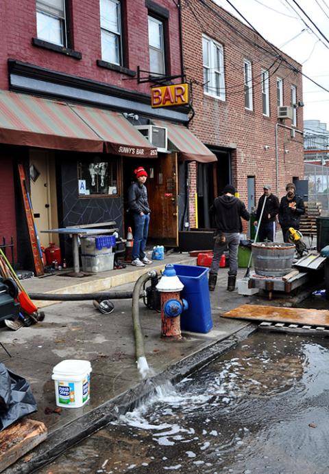 Cleanup in Red Hook, Brooklyn, New York, on Nov. 1, 2012, in the aftermath of Superstorm Sandy (Flickr/Michael Fleshman)