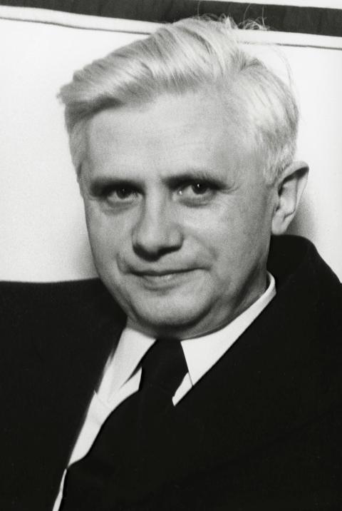 Joseph Ratzinger, the future Pope Benedict XVI, is pictured in an undated photo. (CNS/KNA)