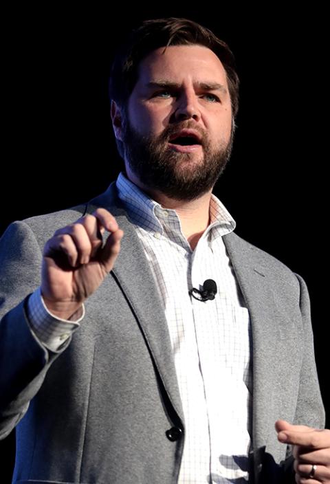 J.D. Vance speaks at the 2021 Southwest Regional Conference hosted by Turning Point USA at the Arizona Biltmore in Phoenix. (Wikimedia Commons/Gage Skidmore)