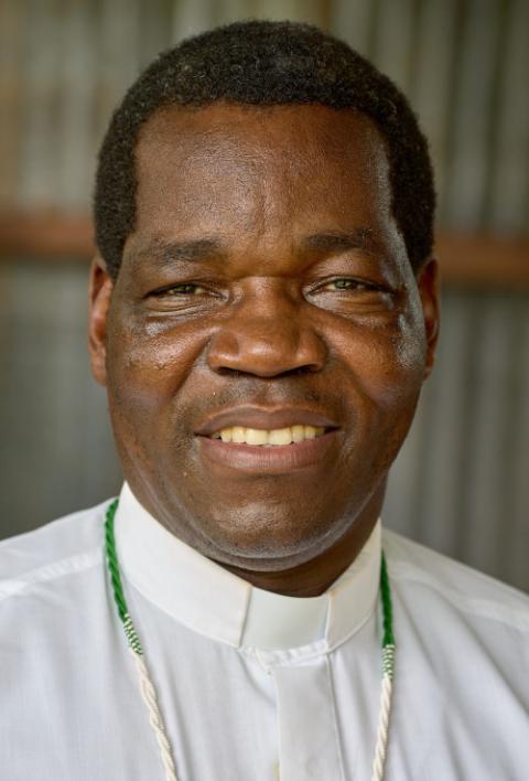 Bishop Edward Hiiboro Kussala of Tombura-Yambio, South Sudan, is pictured Sept. 7, 2021. (CNS/Paul Jeffrey)