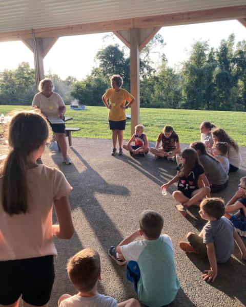 As part of its effort to focus on creation care, St. Francis Xavier Church in Moundsville, W.Va., took parish youths to the town's Grand Vue Park, which overlooks the Ohio River. (CNS photo/courtesy St. Francis Xavier Church)
