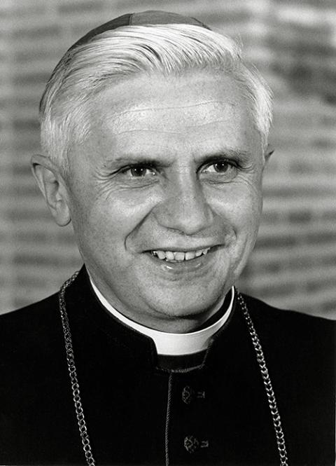 Archbishop Joseph Ratzinger of Munich and Freising, the future Pope Benedict XVI, is pictured Nov. 15, 1977. (CNS/KNA)