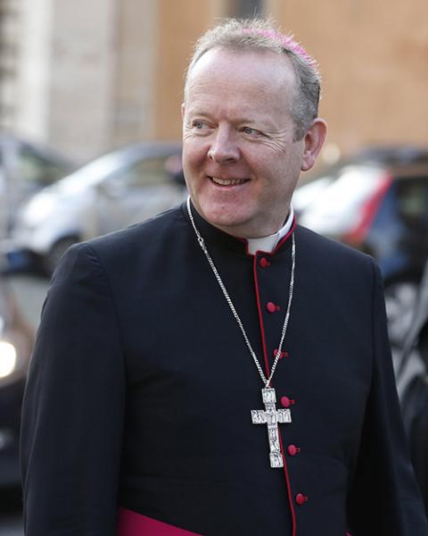 Archbishop Eamon Martin of Armagh, Northern Ireland, is pictured Oct. 16, 2018, at the Vatican. (CNS/Paul Haring)