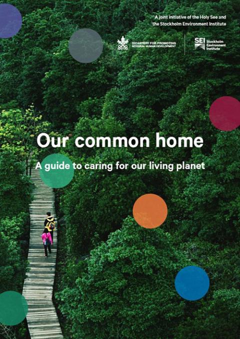 The cover of "Our Common Home: A Guide to Caring for Our Living Planet" (CNS/Screenshot from SEI)