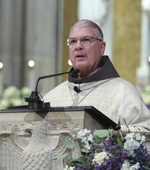 Archbishop Gregory Hartmayer at the Cathedral of Christ the King in Atlanta in 2020 (CNS/Georgia Bulletin/Michael Alexander)