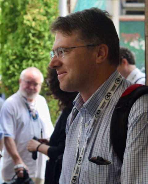 Servite Fr. Martin Lintner, seen at a meeting of Catholic Theological Ethics in the World Church in Sarajevo, Bosnia-Herzegovina in 2018. (NCR photo/Joshua J. McElwee)