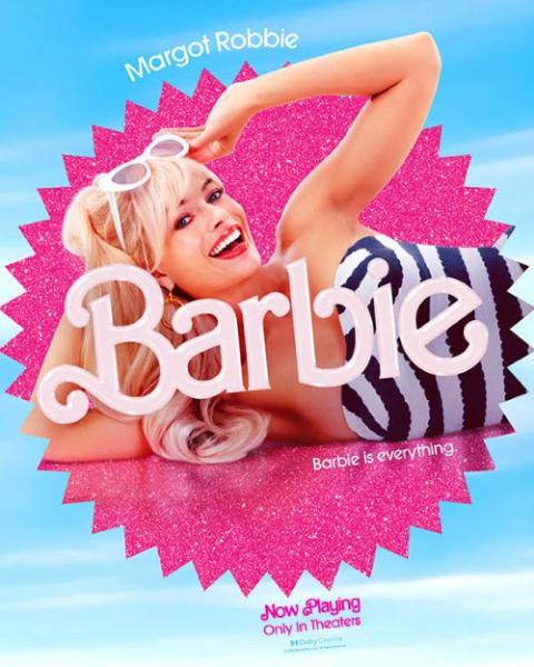 Margot Robbie appears in a promotional image for the movie "Barbie." (Courtesy of Warner Bros.)