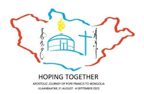 This is the logo for Pope Francis' Sept. 1-4 visit to Mongolia and its capital, Ulaanbaatar. (CNS /Holy See Press Office)