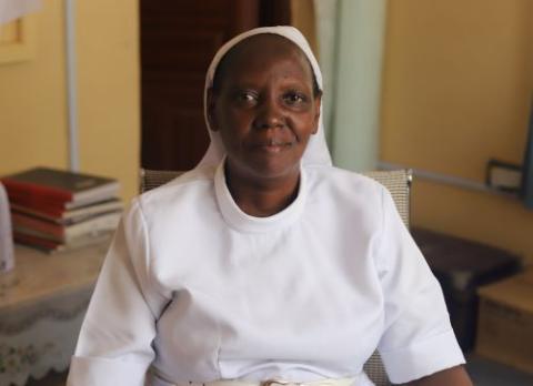 Sr. Anastasia Murugi, a member of the Assumption Sisters of Nairobi, poses in her office at the Kakuma Mission Hospital. 
