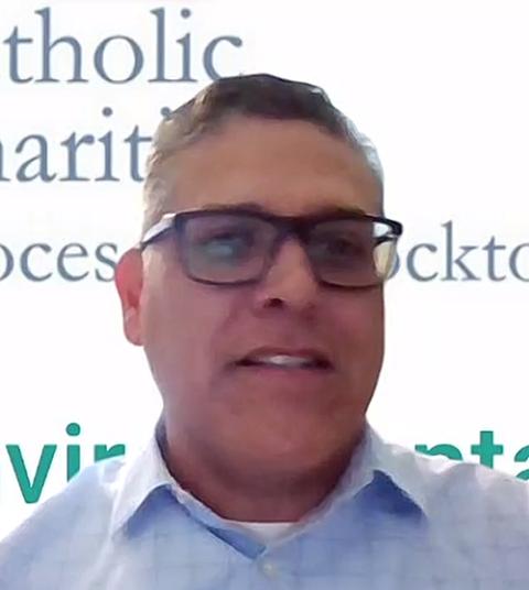 Ector Olivares, environmental justice program manager for Catholic Charities of the Diocese of Stockton, California (NCR screenshot)