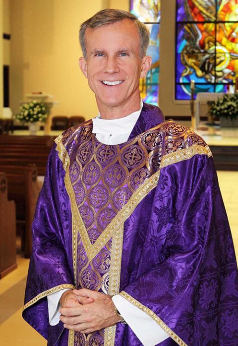 Then Bishop-designate Joseph Strickland is pictured in a 2011 photo. He was appointed bishop by Pope Benedict XVI  Sept. 29, 2012. (CNS/Courtesy of Bishop T.K. Gorman Regional Catholic School/Felipe Natera) 