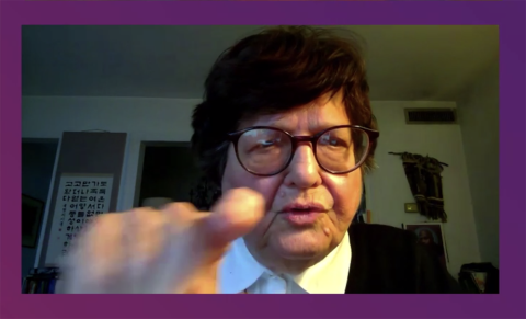 St. Joseph Sr. Helen Prejean, author of Dead Man Walking and an anti-death penalty advocate, speaks Oct. 5 at the National Catholic Conference on Restorative Justice in Minneapolis. (NCR screenshot)
