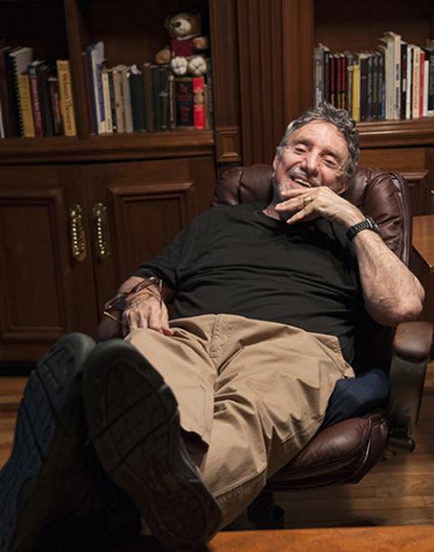 William Peter Blatty in his home office in 2009 (Wikimedia Commons/J.T. Blatty)