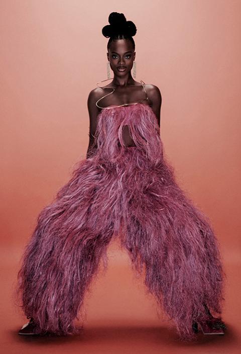 Mayowa Micholas in custom look designed by VS20 Lagos-based designer Bubu Ogisi (Courtesy of Victoria's Secret)