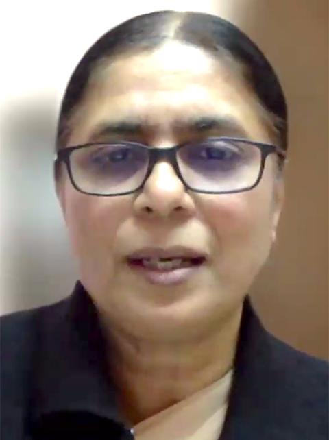 Sr. Maria Nirmalini, superior of her congregation of Apostolic Carmelites and president of the Conference of Religious, India, speaks during a webinar on the synod Dec. 6. (GSR screenshot)