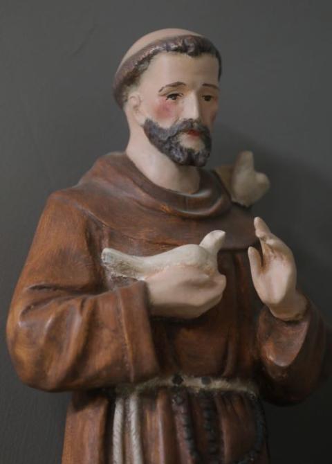 A statue of St. Francis of Assisi is displayed inside Jesus the Divine Word Church in Huntingtown, Maryland, Aug. 20, 2021. (CNS/Bob Roller)