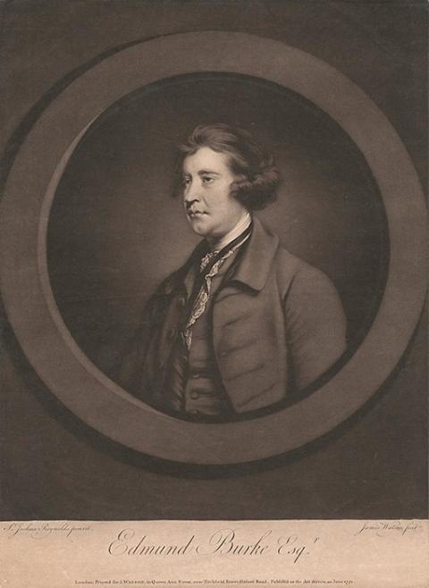 "Edmund Burke Esq.," 1770 work by James Watson (Wikimedia Commons/Yale Center for British Art)