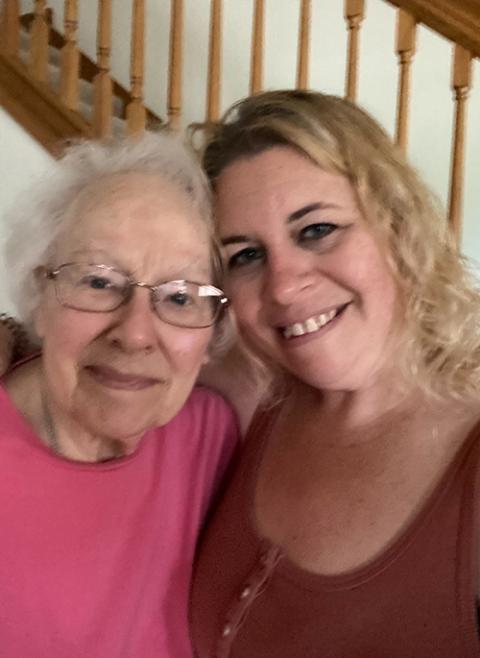 Stephanie Yeagle, right, is pictured with her grandmother, Rita (NCR photo/Stephanie Yeagle)