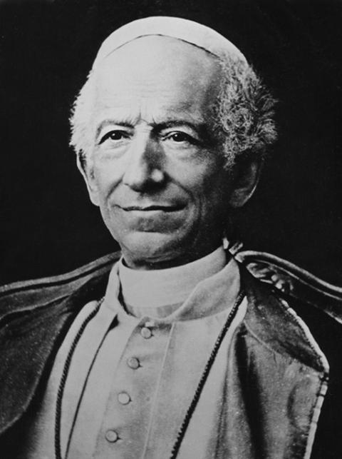 Pope Leo XIII was born in Italy March 2, 1810. In his 1891 social encyclical Rerum Novarum, Pope Leo XIII advocated for just working conditions, the rights of workers to bargain collectively and form unions, and to earn a living wage. (CNS/Library of Congress)