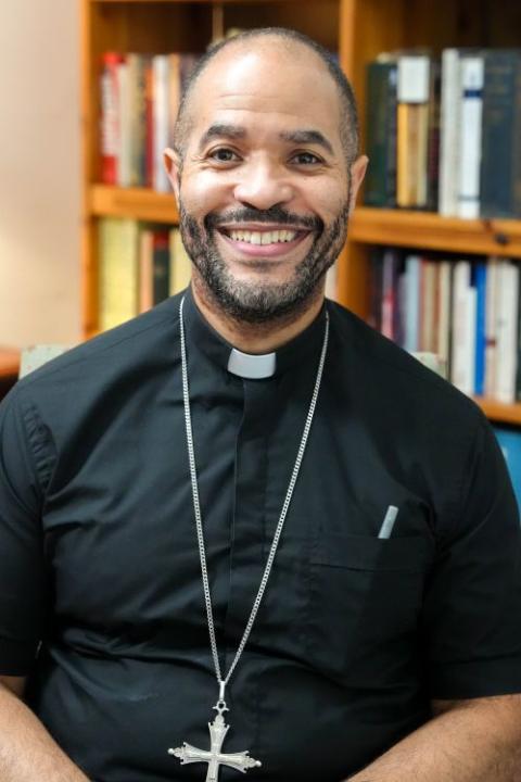 Bishop Robert Boxie III, auxiliary bishop of the Archdiocese of Washington, poses for a photo in Rome, Sept. 7, 2026. (CNS/Robert Duncan)