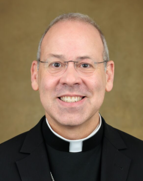 Auxiliary Bishop Juan Miguel Betancourt of Hartford, Connecticut, the U.S. bishops' conference's liaison for the synodal process (Archdiocese of Hartford/Aaron Joseph)