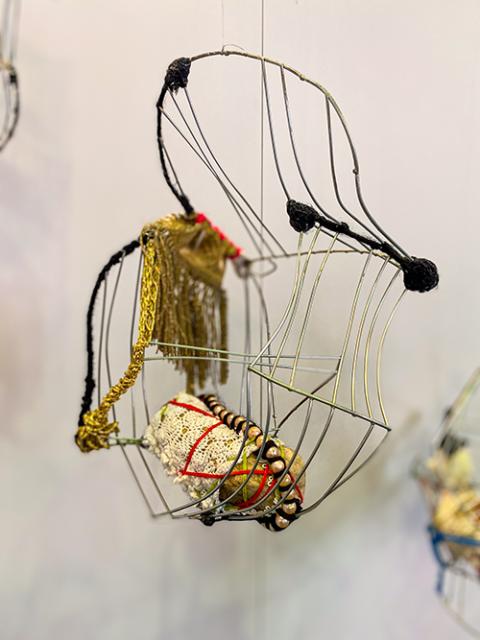 "Untitled (cages)" by Sonia Gomes (Michael Centore)