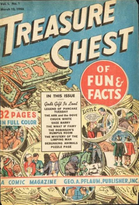 The first issue of "Treasure Chest of Fun & Fact" is dated March 12, 1946, and focuses on Lent. (Courtesy of Catholic University of America Special Collections)