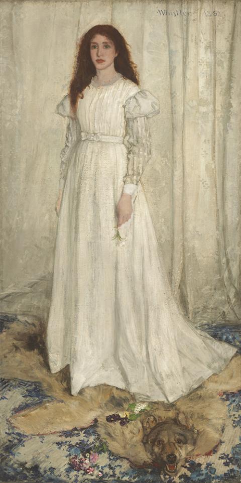 "Symphony in White, No. 1: The White Girl," 1861–1863, 1872, by James McNeill Whistler (Courtesy of National Gallery of Art)
