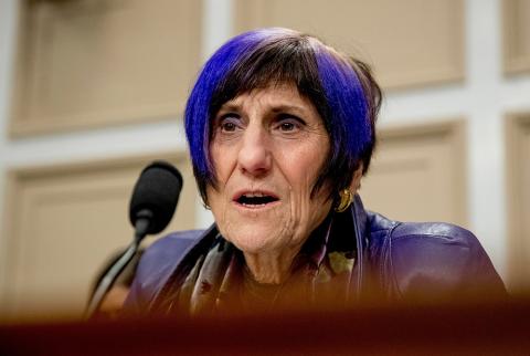 Chairwoman Rosa DeLauro, D-Conn., speaks during a House Appropriations subcommittee hearing on the Centers for Disease Control and Prevention budget on Capitol Hill, March 10, 2020, in Washington. (AP/Andrew Harnik) Chairwoman Rosa DeLauro, D-Conn., speaks during a House Appropriations subcommittee hearing on the Centers for Disease Control and Prevention budget on Capitol Hill, March 10, 2020, in Washington. (AP/Andrew Harnik)