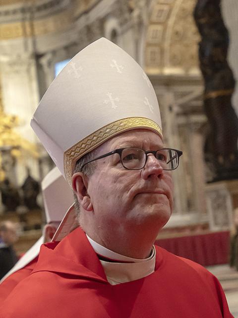 Los Angeles Auxiliary Bishop Robert Barron in St. Peter's Basilica at the Vatican Jan. 27, 2020 (CNS/Stefano Dal Pozzolo)