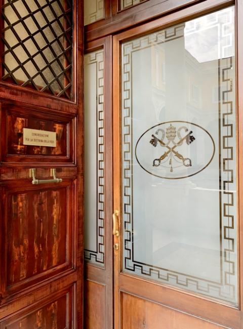 The door to the Congregation for the Doctrine of the Faith is seen at the Vatican in February. (NCR photo/Joshua J. McElwee) The door to the Congregation for the Doctrine of the Faith is seen at the Vatican in February. (NCR photo/Joshua J. McElwee)