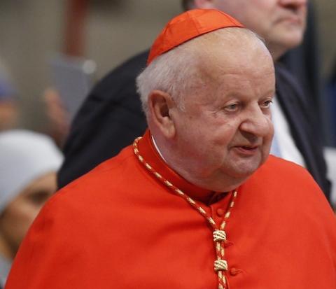 Polish Cardinal Stanislaw Dziwisz of Krakow, Poland, arrives for a consistory in St. Peter's Basilica at the Vatican, June 28, 2018. (CNS/Paul Haring) 