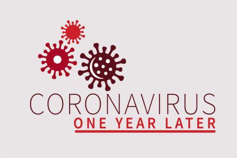 Coronavirus: One year later logo Coronavirus: One year later logo