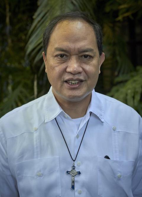 Bishop Pablo Virgilio David of Caloocan, Philippines, who heads that country's conference of bishops, is pictured in a 2019 photo. (CNS photo/Paul Jeffrey) 