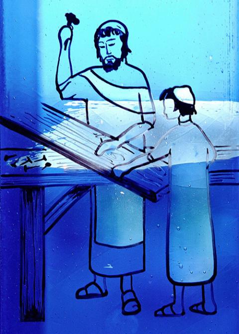 A stained-glass image at St Joseph's Catholic Church in Leicester, England (Courtesy St Joseph's Catholic Church) A stained-glass image at St Joseph's Catholic Church in Leicester, England (Courtesy St Joseph's Catholic Church)