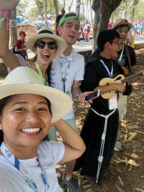 Luke Henkel, center, of Seattle poses with other young Catholics during World Youth Day in Panama in January. (Laudato Si' Generation) Luke Henkel, center, of Seattle poses with other young Catholics during World Youth Day in Panama in January. (Laudato Si' Generation)