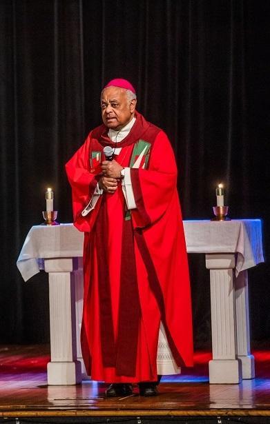 Washington Archbishop Wilton Gregory celebrates Mass Feb. 5 to mark Black History Month. (CNS/Catholic Standard/Andrew Rozario)