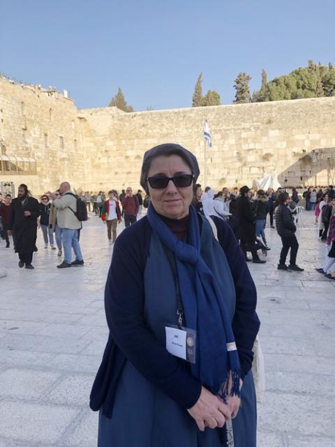 Sr. Rose Pacatte at the Western Wall in December 2019 (Courtesy of Rose Pacatte) Sr. Rose Pacatte at the Western Wall in December 2019 (Courtesy of Rose Pacatte)