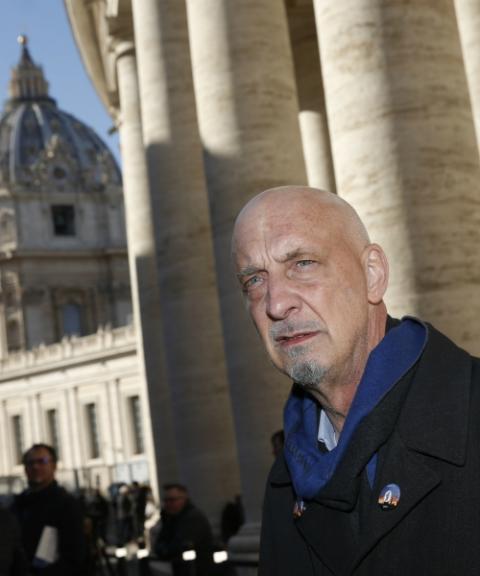 Peter Isely at the Vatican in February 2019 (CNS/Paul Haring)