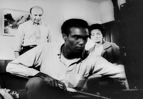 Duane Jones, center, as lead character Ben in George Romero's 1968 film "Night of the Living Dead"
