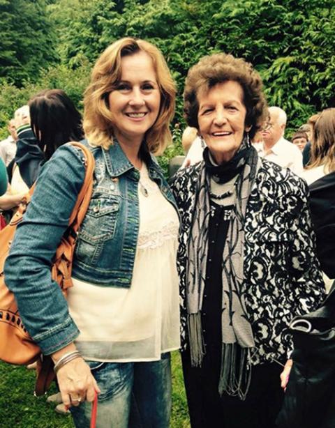 Emer Quirke with Philomena Lee at a 2015 commemoration event at Sean Ross Abbey in Roscrea, County Tipperary, Ireland (Courtesy of Emer Quirke)