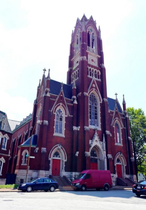 The former St. Liborius Catholic Church in Old North St. Louis (RNS/Bill Motchan)